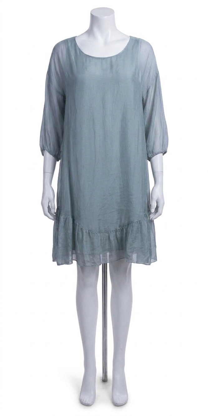 NEW GIGI MODA strolia silk mini dress in olive